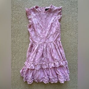 Lulus Lilac Purple Flower Embossed Summer Dress Size S